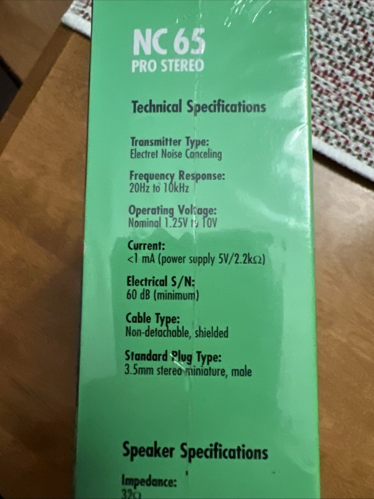 Sealed Vintage PC - Andrea GameWare - PC Stereo Headset