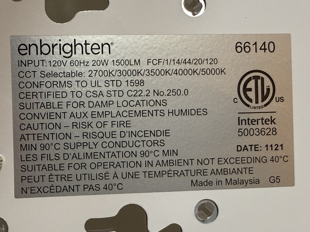 ✔️NEW LowProfile ✔️Flush Mount 14 in LED Ceiling Light✔️ 5 Adjustable Light Temp