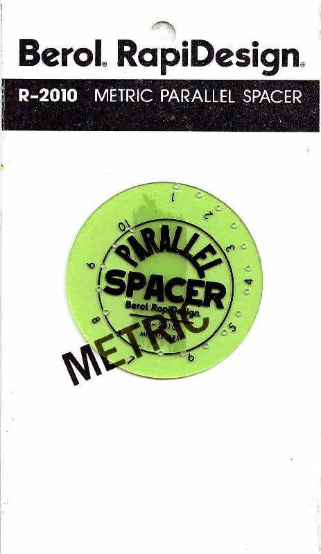 Berol Rapidesign Template - Metric Parallel Spacer - R-2010