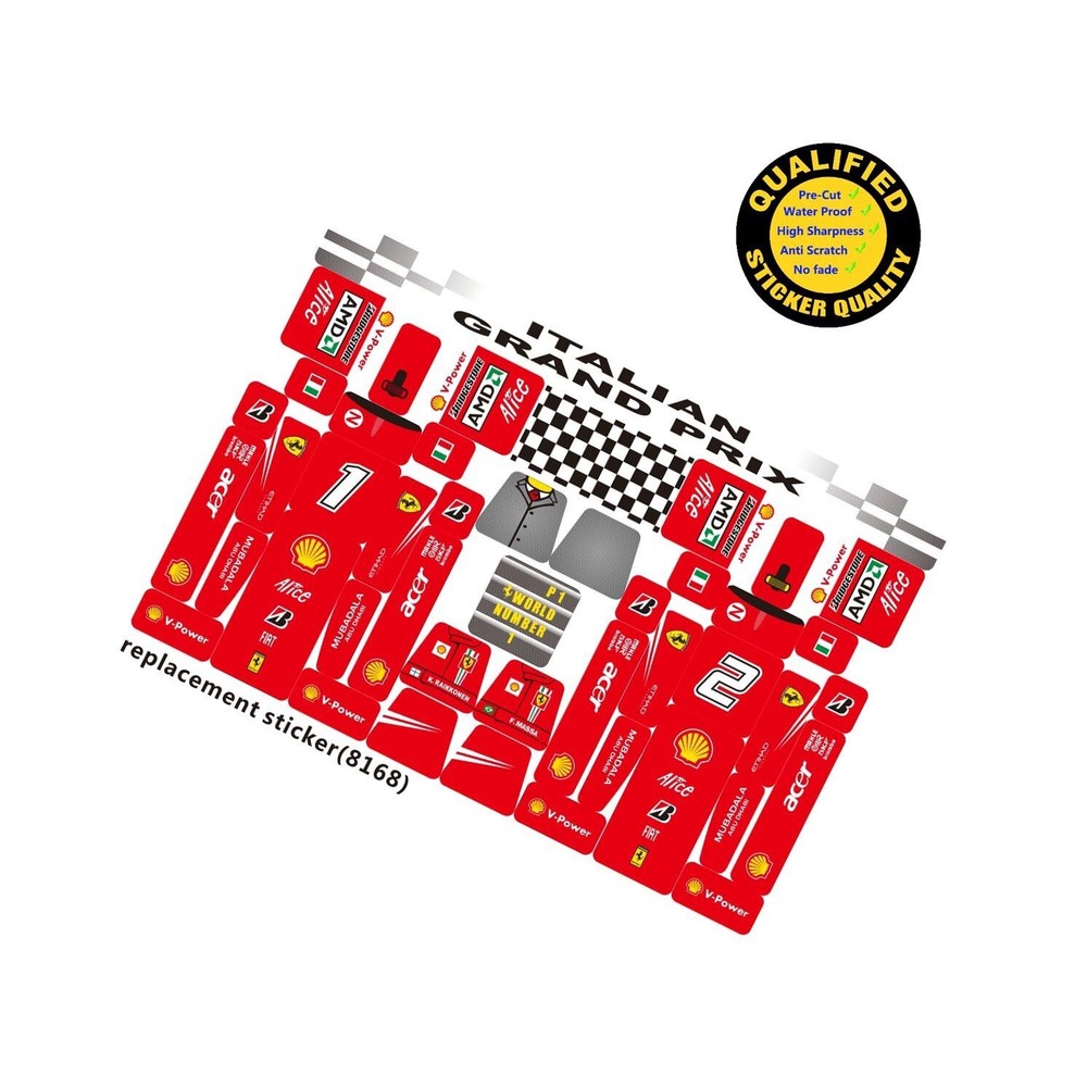 Replacement sticker for set 8168 Precut sticker