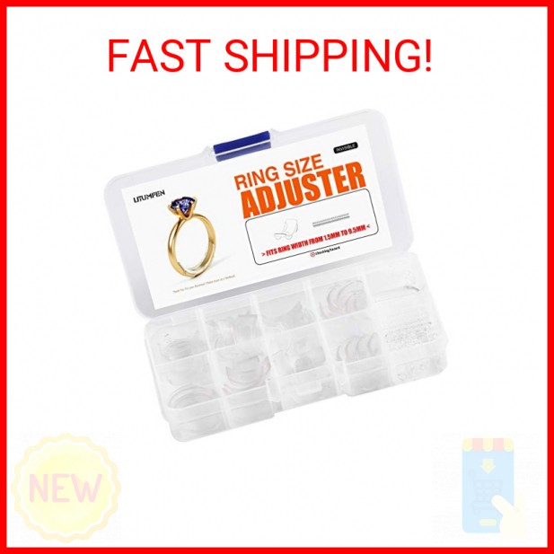 ELETIUO Ring Size Adjuster for Loose Rings - 60Pack, 2 Styles, Ring Guard, Ring