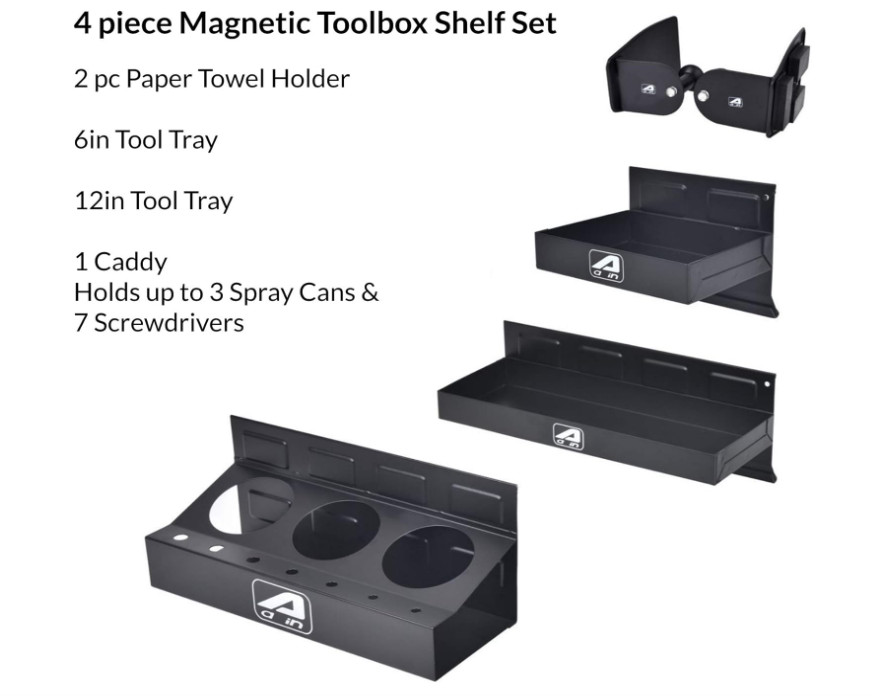 Magnetic Toolbox Tray Set, Tool Box Holder Accessories for Tool Organizer,Garage