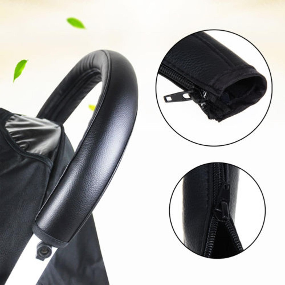 New Black PU Protective Pram Stroller Accessories Armrest Case Cover Protector