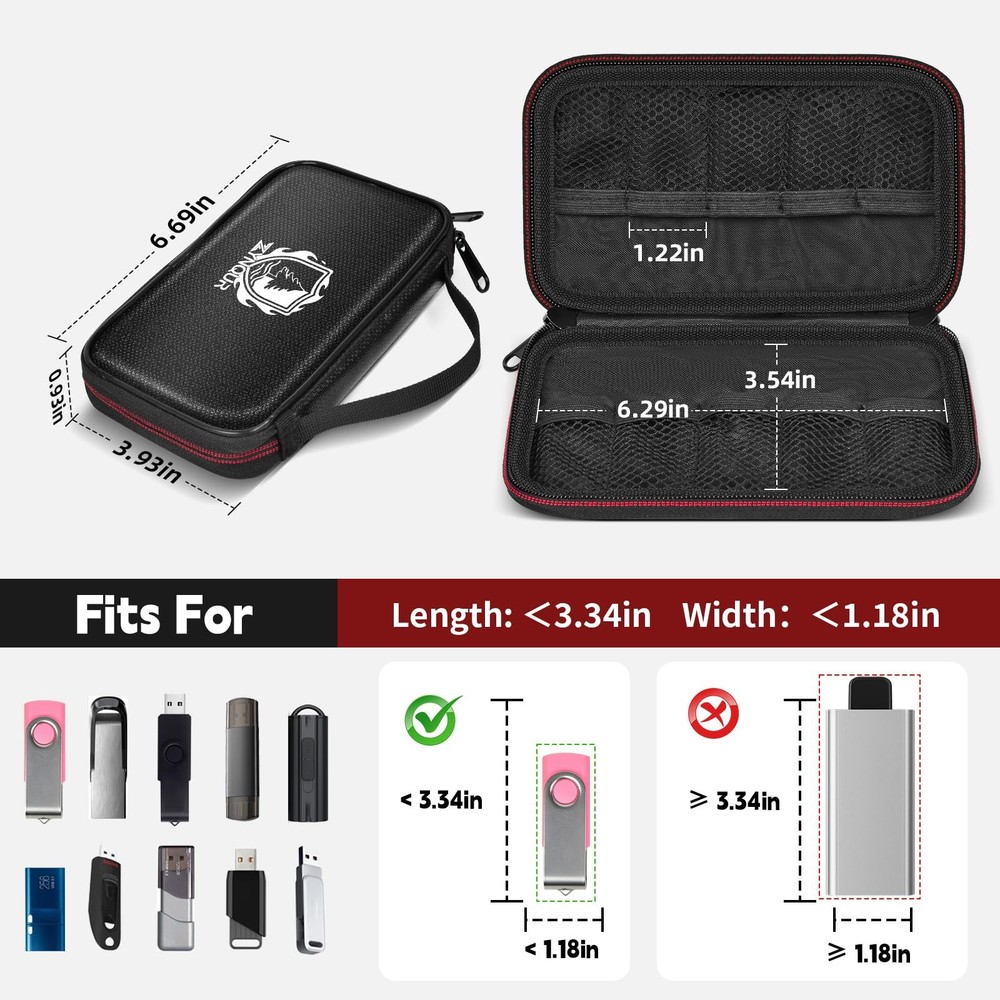 Fireproof Flash Drive Case 10 XL Slots, USB Case Compatible with Sandisk/for ...