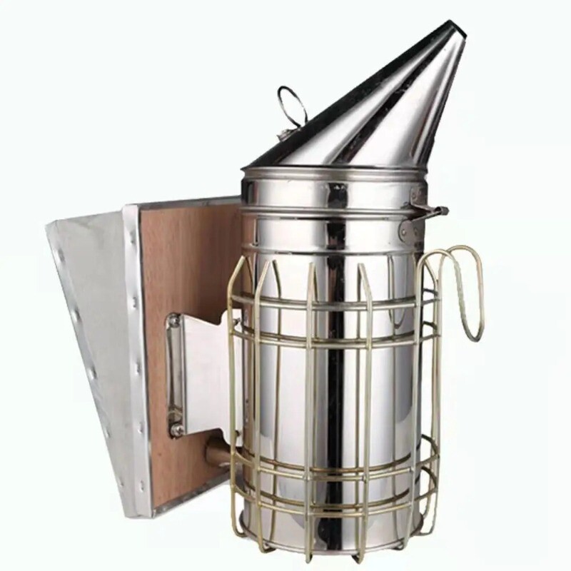 1PC Manual Bee Hive Smoker Transmitter Kit With Galvanized Sheet Beekeeping Tool