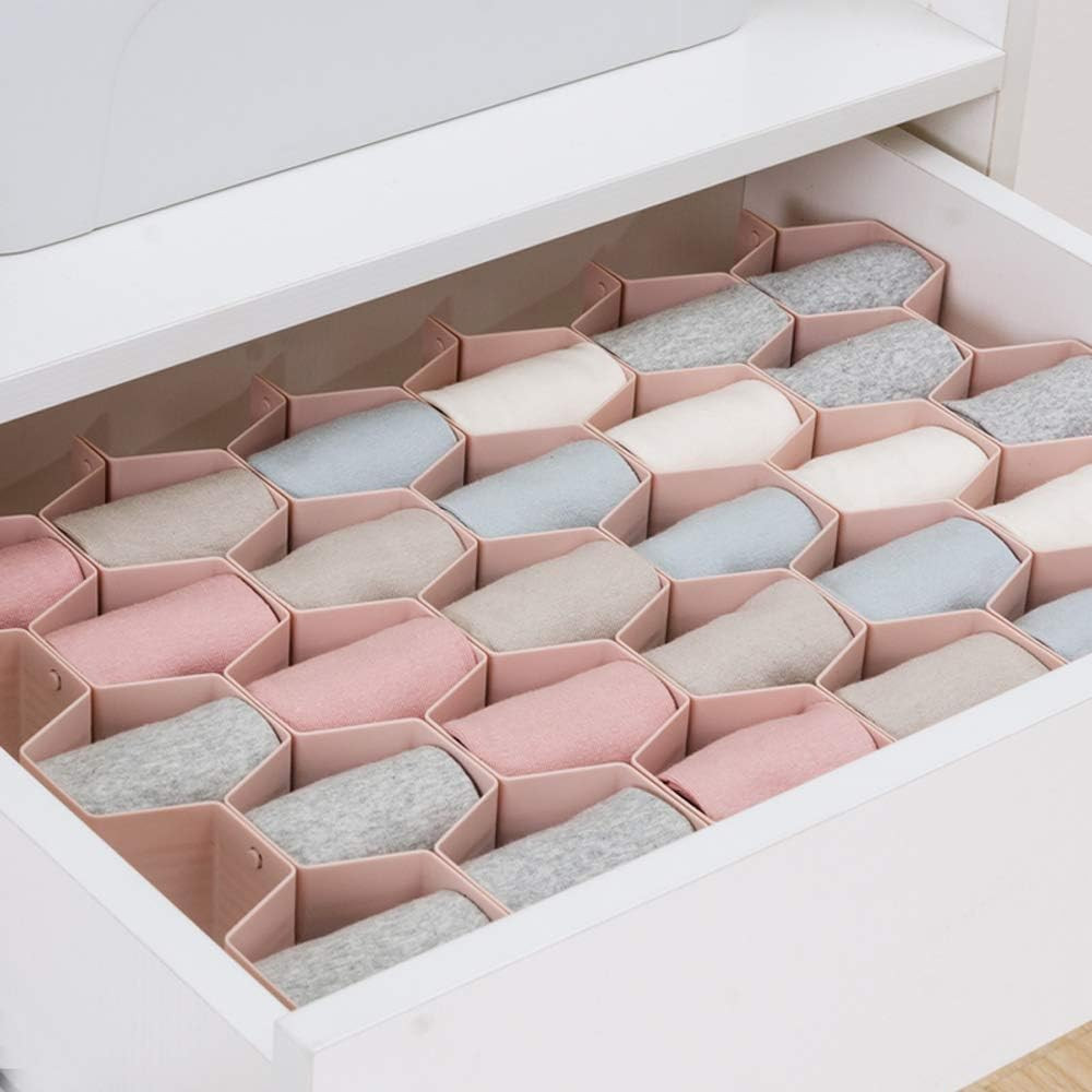 Drawer Divider Organizer Adjustable DIY Grid Honeycomb Drawer Divider for Underw