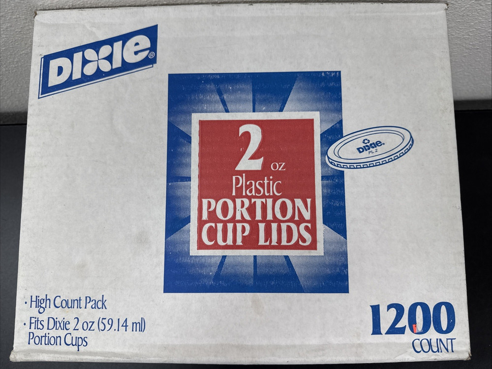 Dixie 2oz Plastic Portion Cup Lids 1,200 ct
