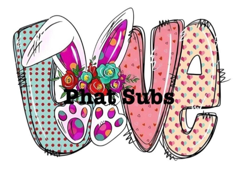 Sublimation Print Love Bunny Easter Ready To Press Heat Transfer