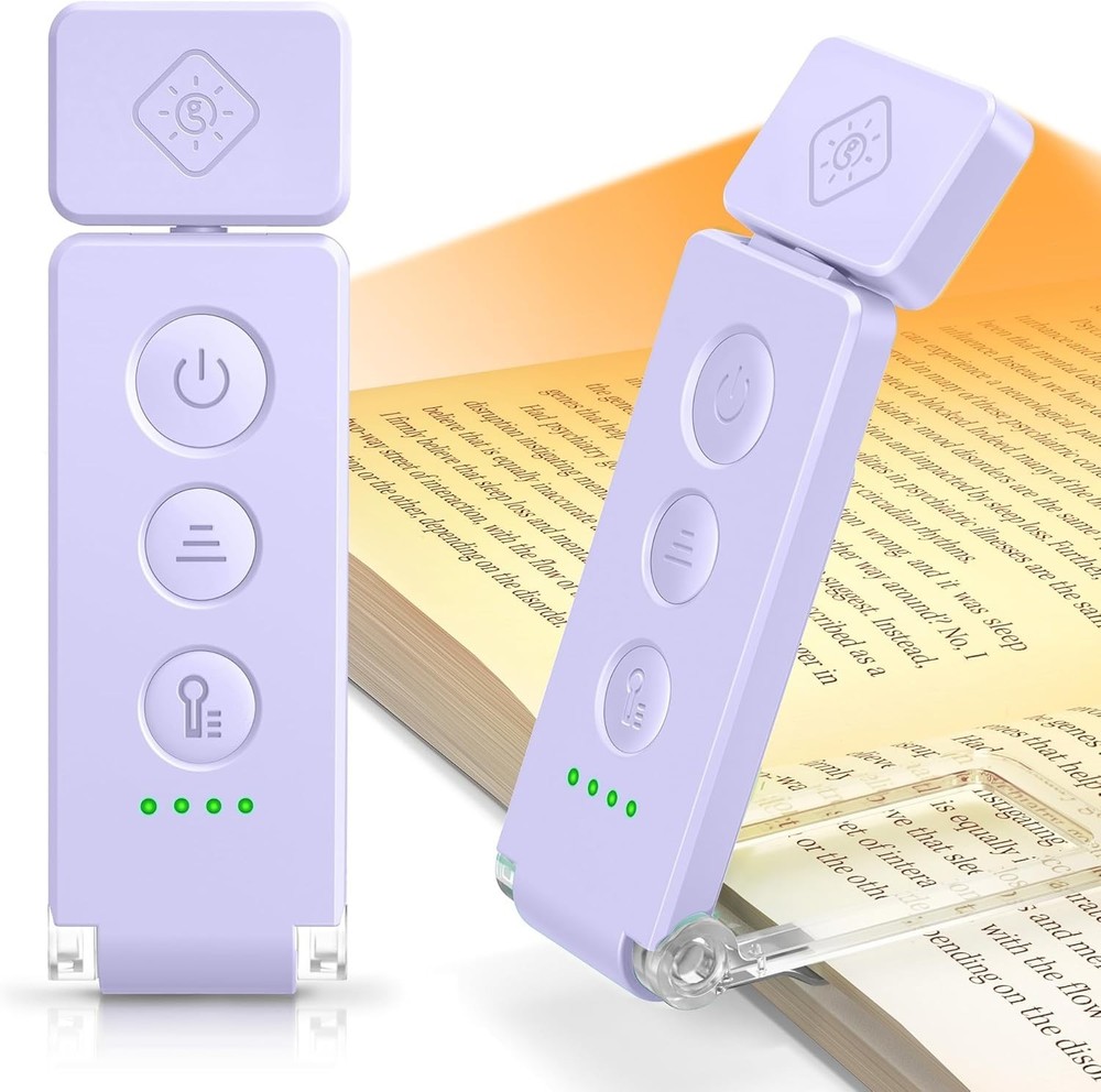 Eye-Caring 100Hrs LED Reading Light with Adjustable Angles for Night Reading