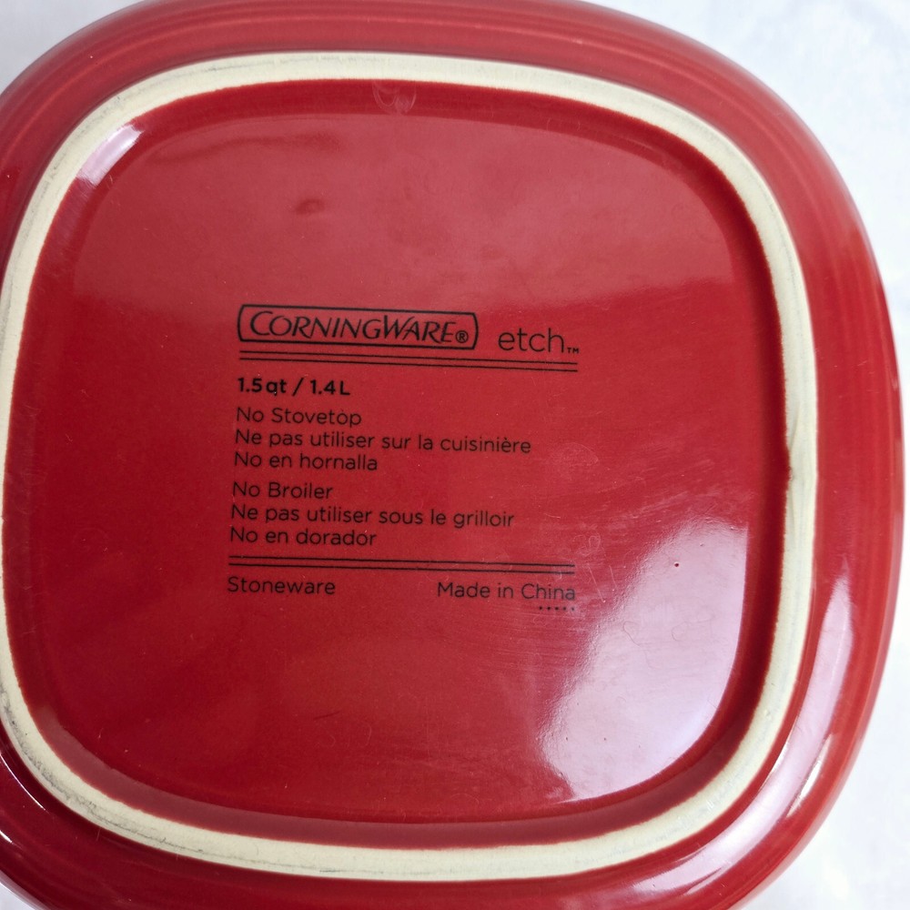 CorningWare Etch Brick Color 7 Piece Set. Same Day Shipping