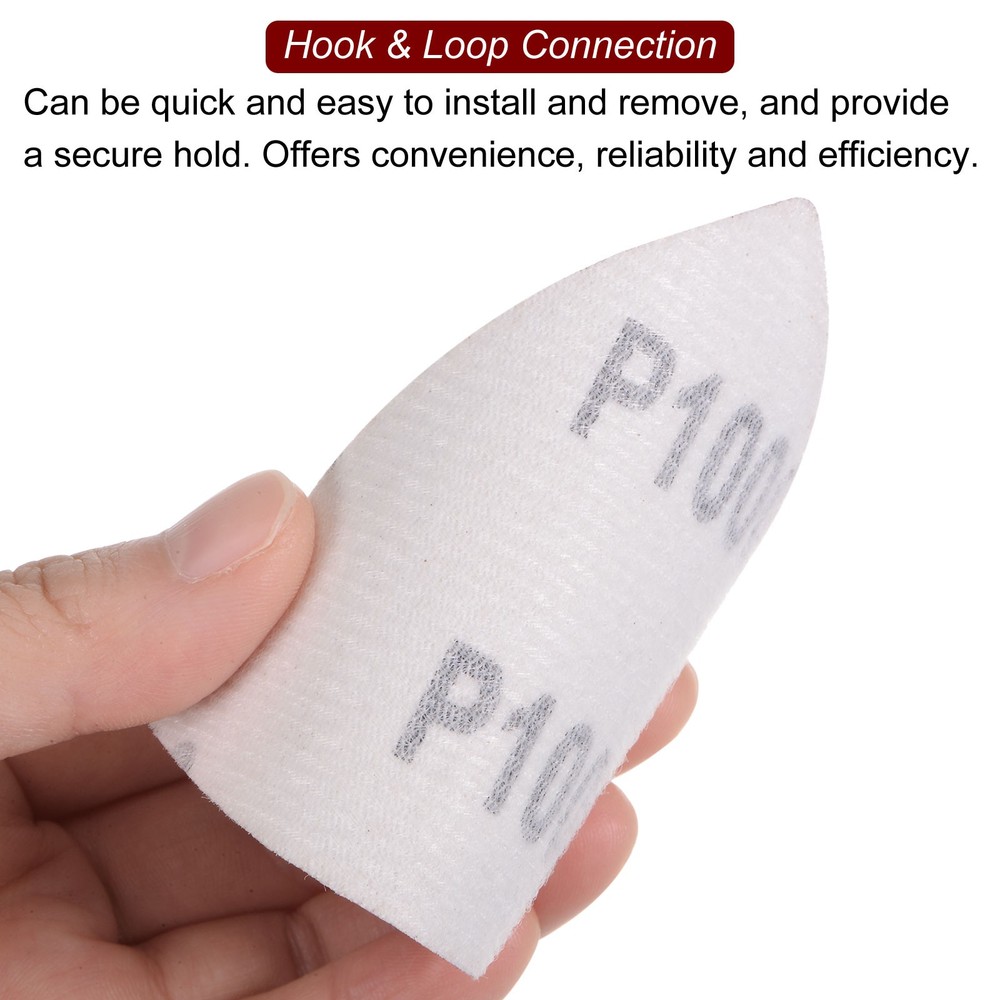 60pcs Triangular Hook & Circle Glass Cards 1000 Grits 3-1/8"