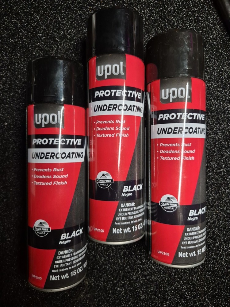 3 Pack Upol Protective Rubberized Undercoating 15 Oz Black (SP28)