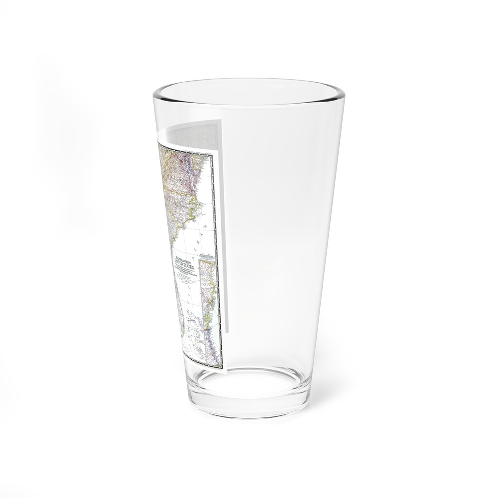 USA - Southeastern (1947) (Map) Pint Glass 16oz