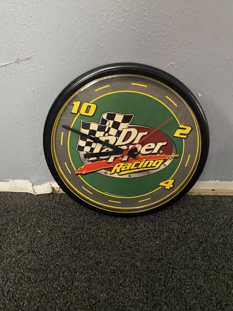 Dr Pepper Vintage Racing Wall Clock.