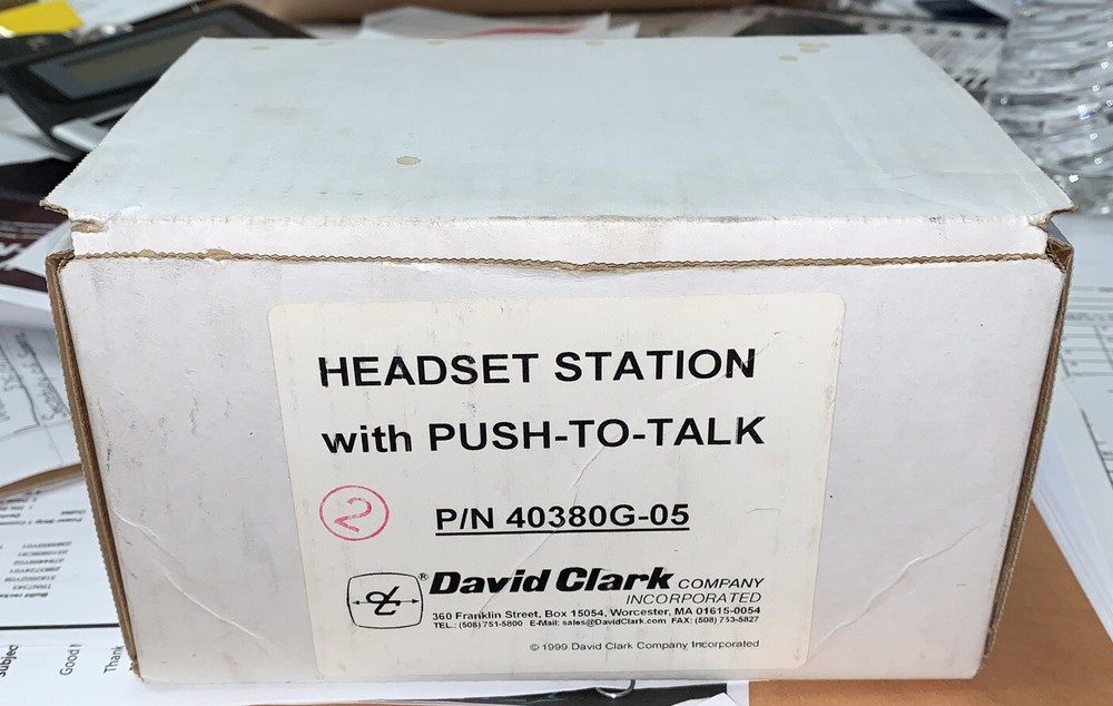 David Clark Headset Station with Push-To-Talk