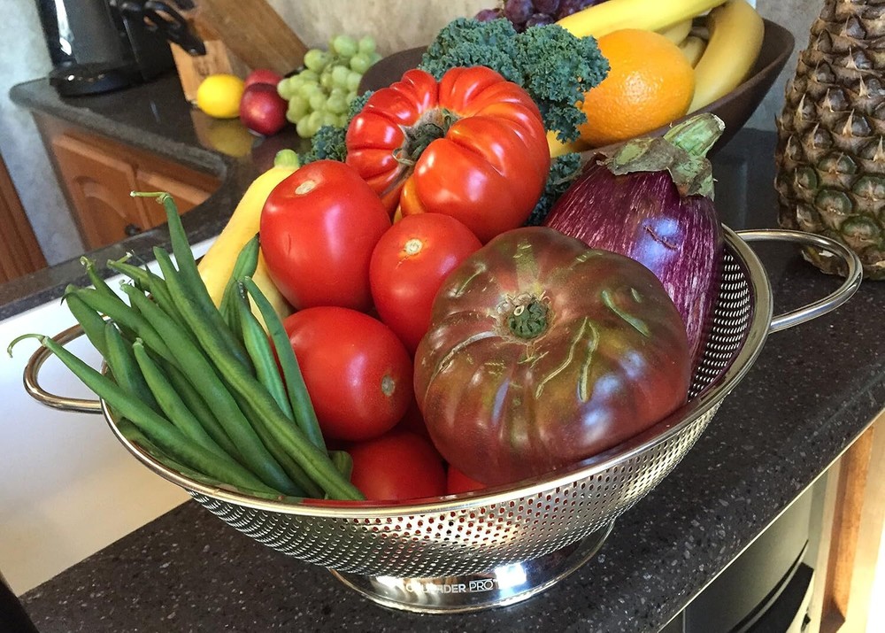 DLD Stainless Steel Micro-Perforated 5-Quart Colander - 5-Quart​​​​