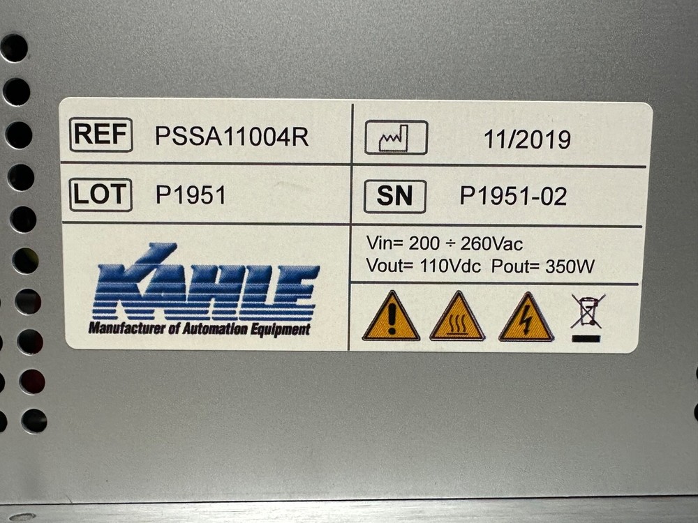 Kahle Automation Analogic Regulator / Vibratory Feeder Control PSSA11004R New!