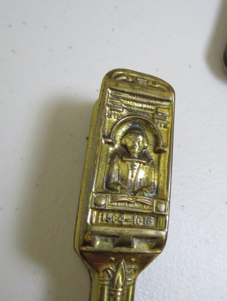 Vintage Brass William Shakespeare Nutcracker Marked England - 5"