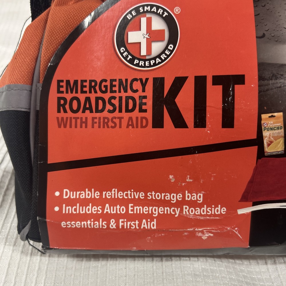 Emergency Roadside With First Aid Kit 52 Pieces