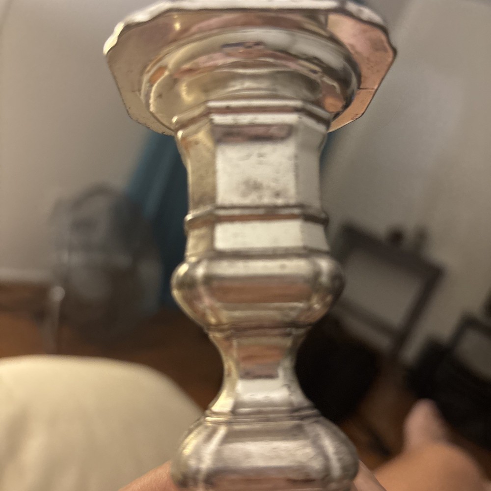 Silver plate Queen Ann Candlestick