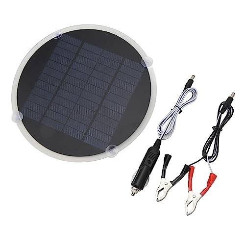 Round Solar Cell Panel, 12V Portable Round Solar Panel with High Output