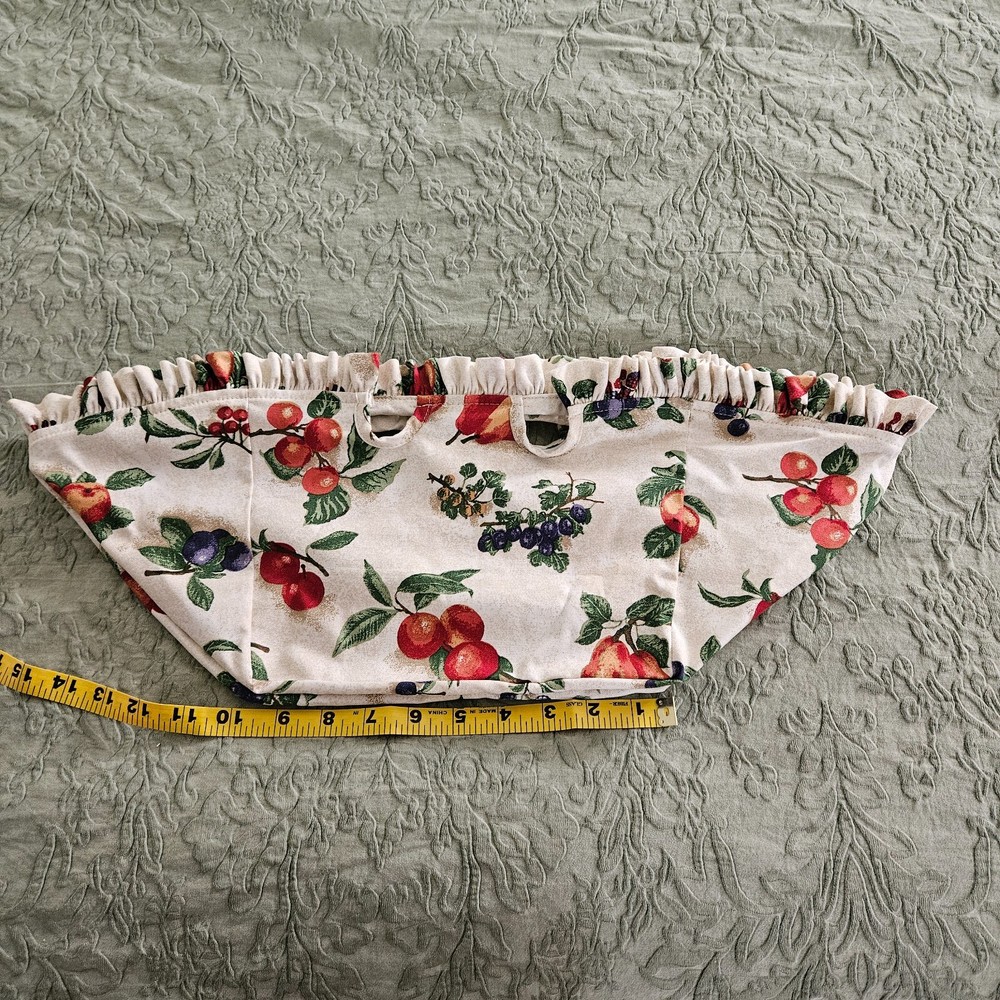 Longaberger Fruit Fabric Liner Insert Double Handle