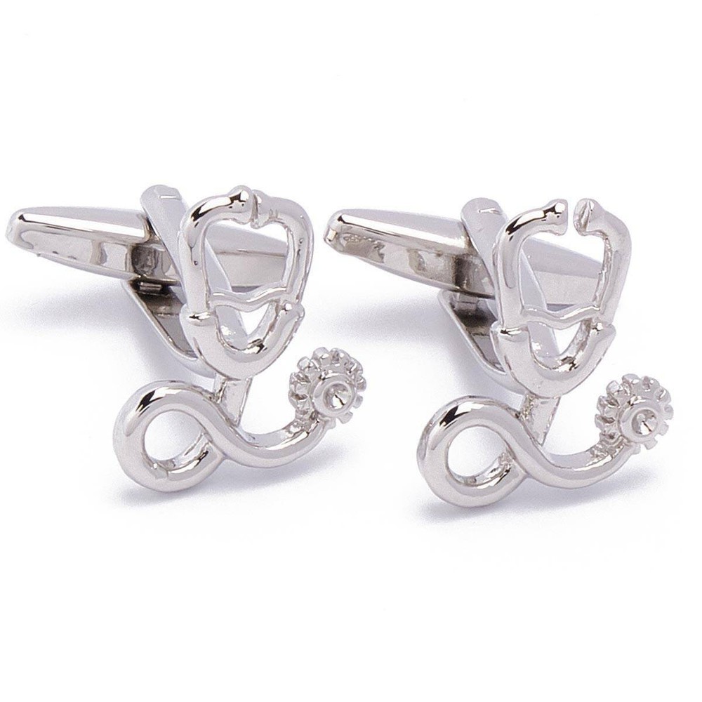 Cufflinks - Stethoscope Doctor Silver