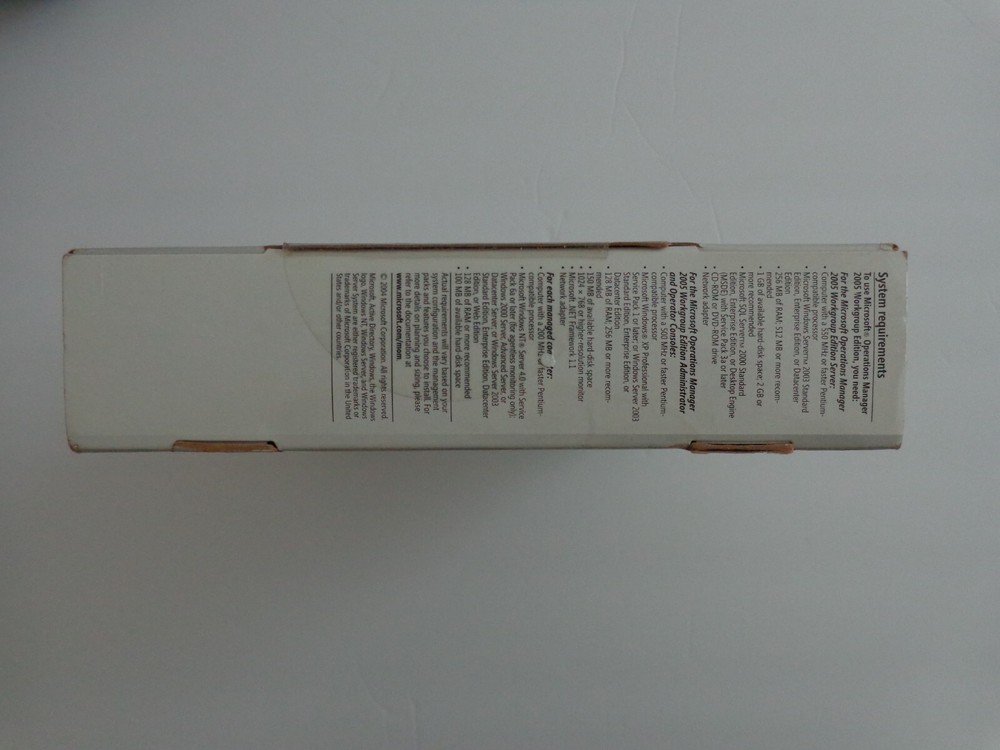 New Sealed Microsoft Operations Manager 2005 Workgroup Edition 10 cal