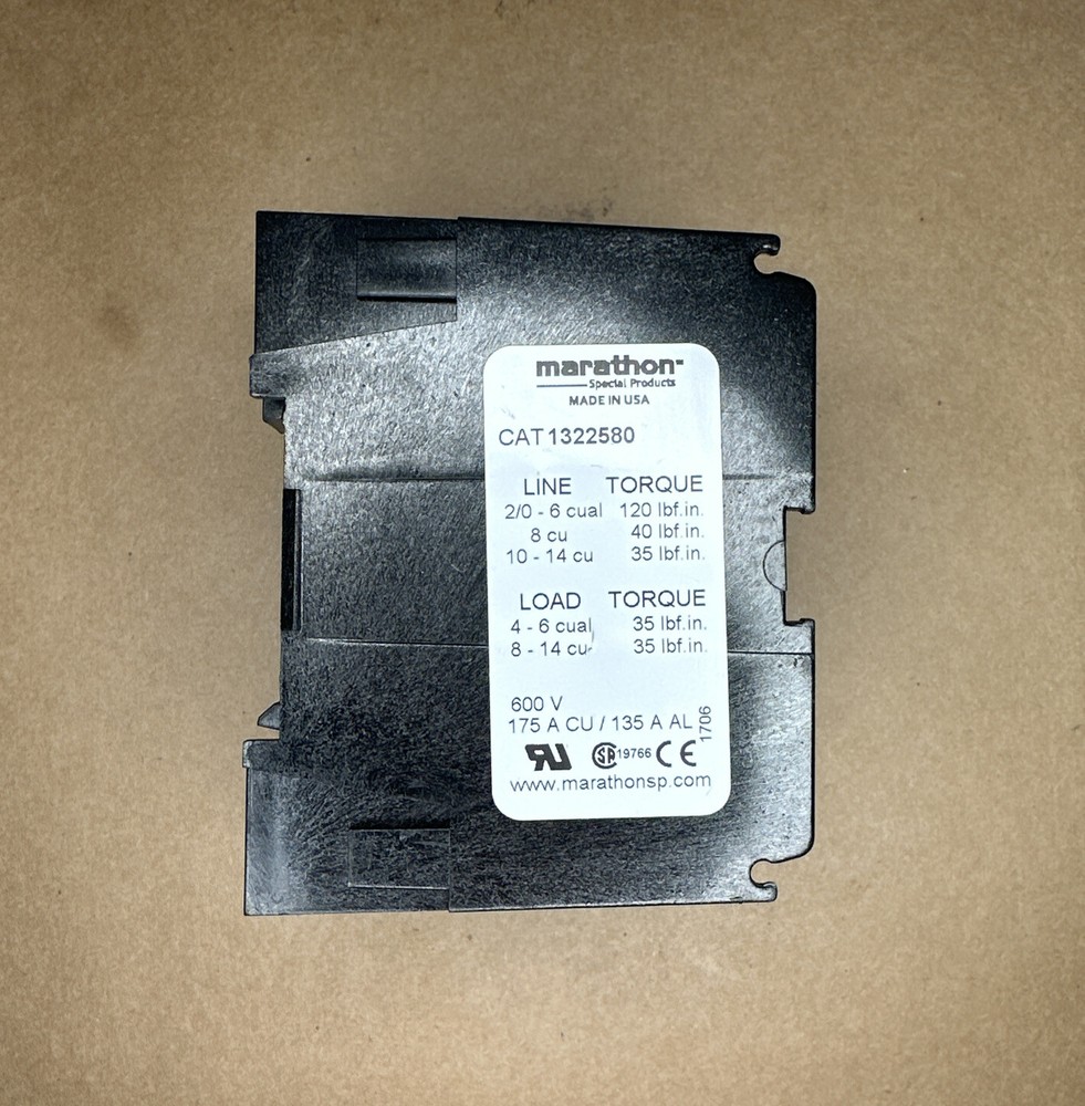 Marathon 1322580 Power Distribution Terminal Block , Pre-owned