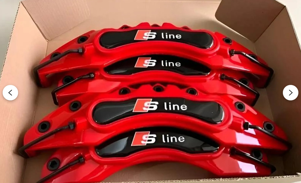Red S line Car Disc Brake Caliper Covers 4PCS/ Universal
