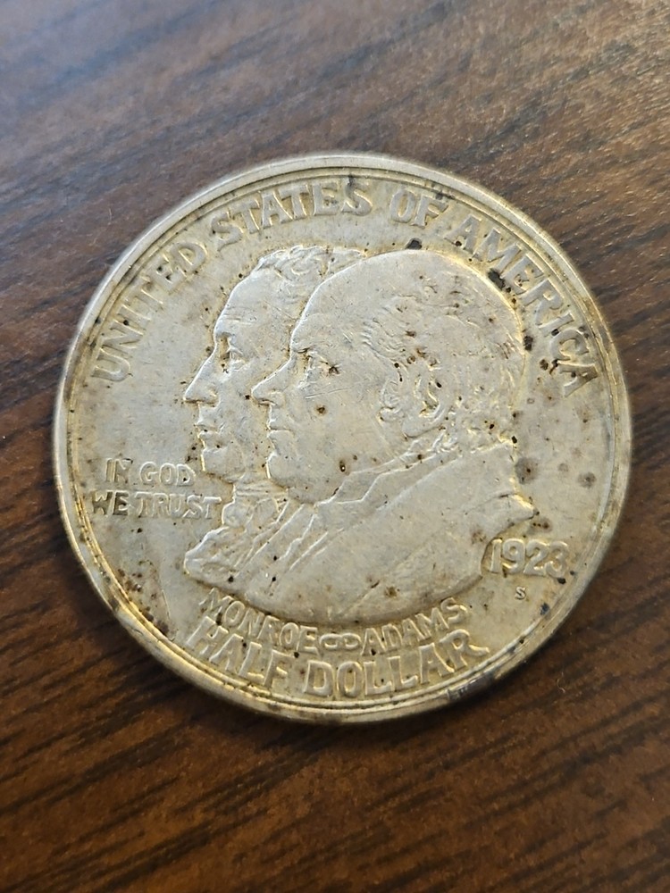 1923-S Monroe Silver Commemorative Half Dollar
