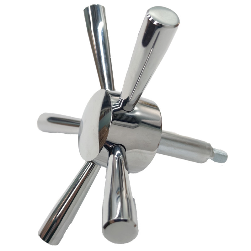 Gun Safe Handle - Premium 5 Spoke Handle with Chrome For Safe / Vault Handle