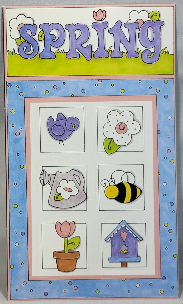 Spring Frame Title & Mini  Coordinating Die Cuts 2003 My Mind's Eye Mini Moments