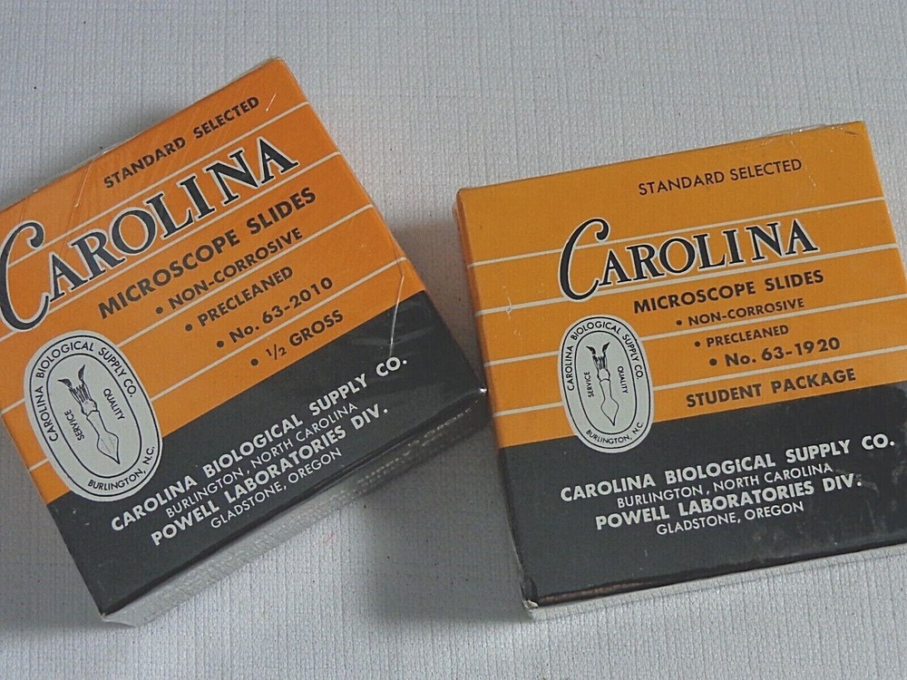 7 Unopened Boxes NOS Carolina Standard Microscope Slides #63
