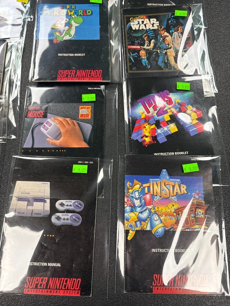 SNES Manual Lot