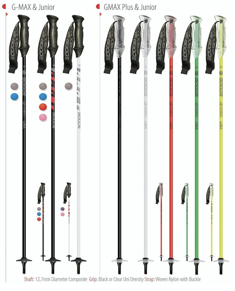 GOODE G-Max Summit Ski Poles – Lightweight & Durable Carbon Composite Down