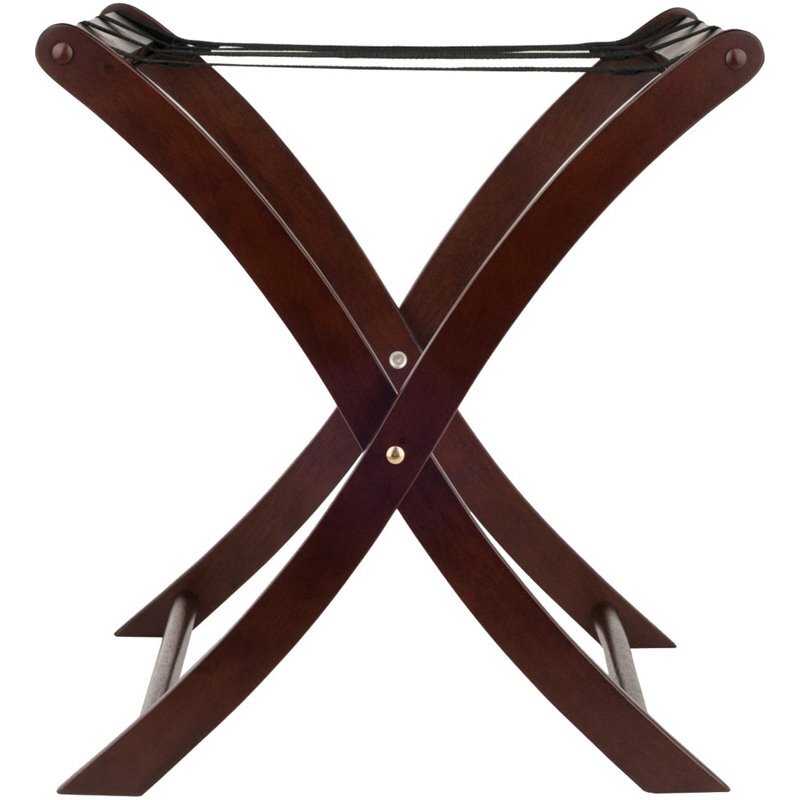 Winsome Scarlett Transitional Solid Wood Luggage Rack in Cappuccino
