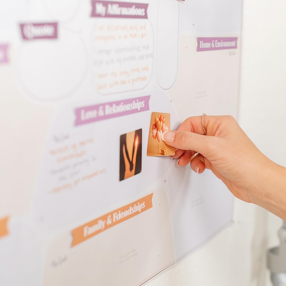 Vision Board Kit - Guided Workbook, 160 Picture Cards, Affirmation Cards & Mo...