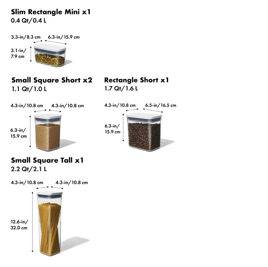 OXO Good Grips 5-Piece POP Container Set