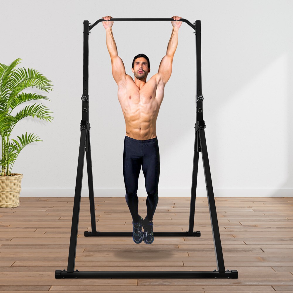 Adjustable Horizontal Bar Freestanding Pull Up Tower Dip Shelf For Home/Gym