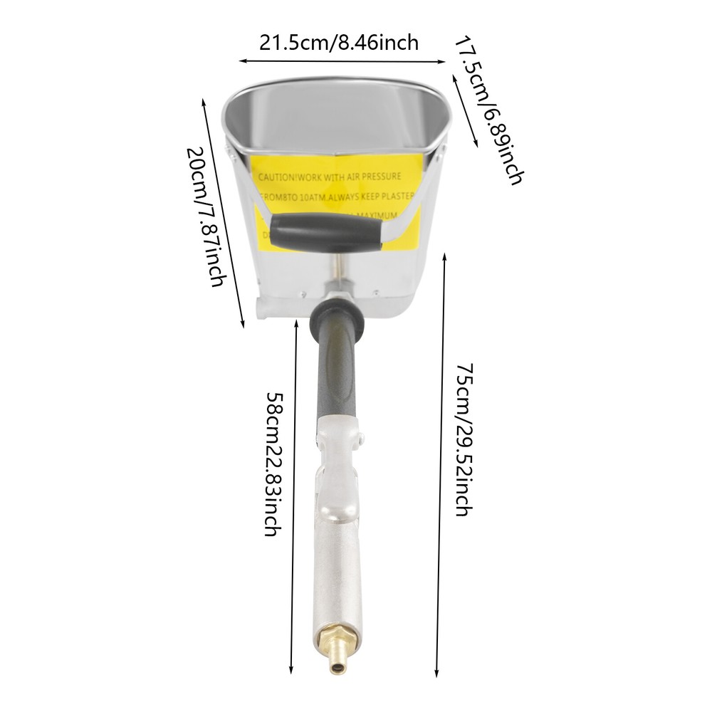 Cement Stucco Sprayer 64.58ft²/min, 4L Capacity, Durable Design