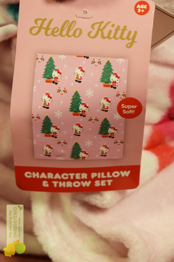 Hello Kitty Pillow Plush and Throw Blanket