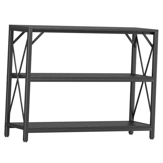 Entry Table 40" Width, 3-Tier Entryway Table with Storage, 40 inch Black