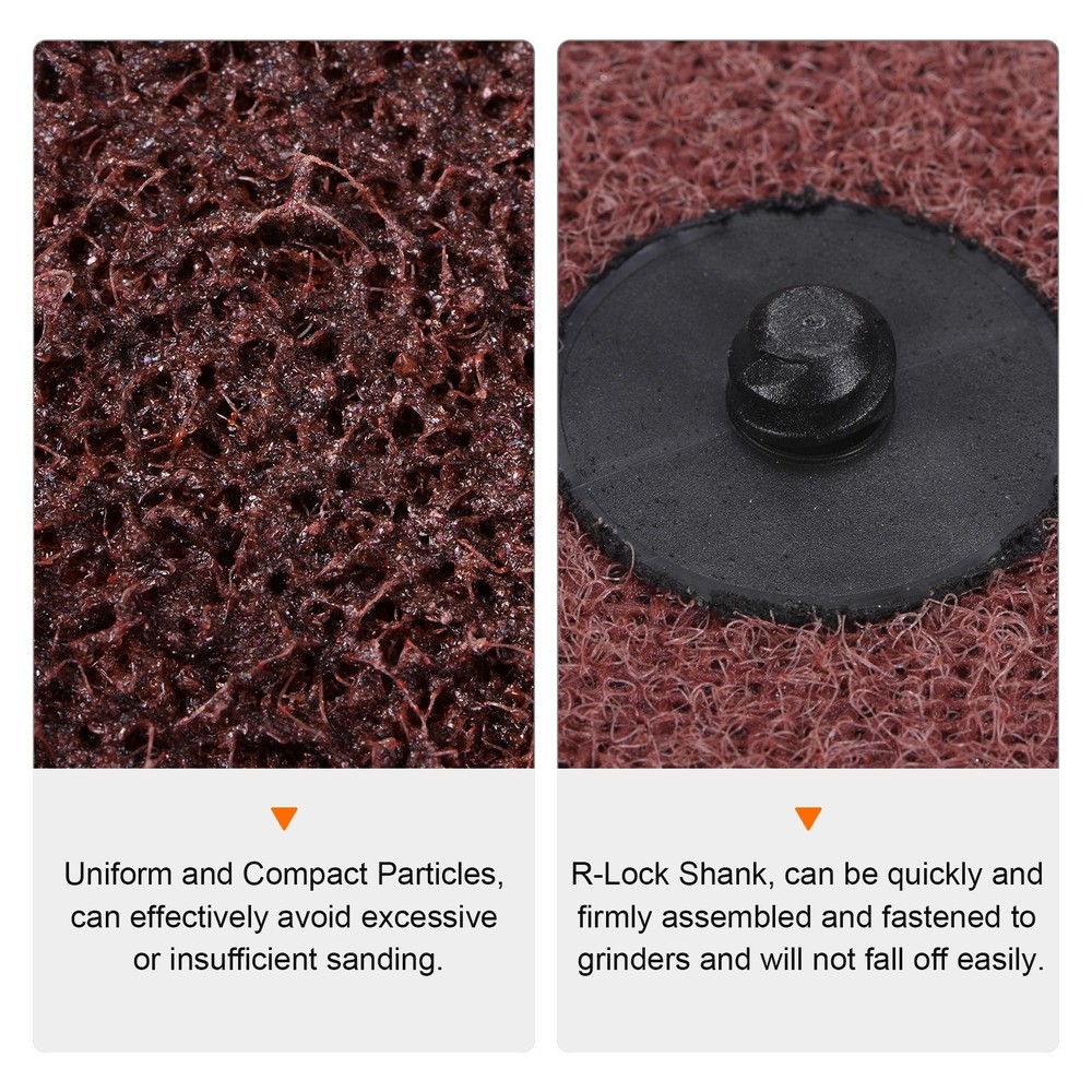 25pcs 3" 120 Grit Quick Change R-Type Sanding Discs Nylon