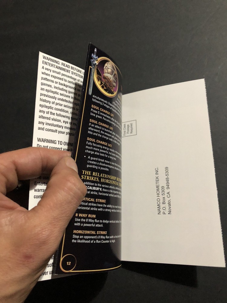 soul calibur 2 ps2 manual only