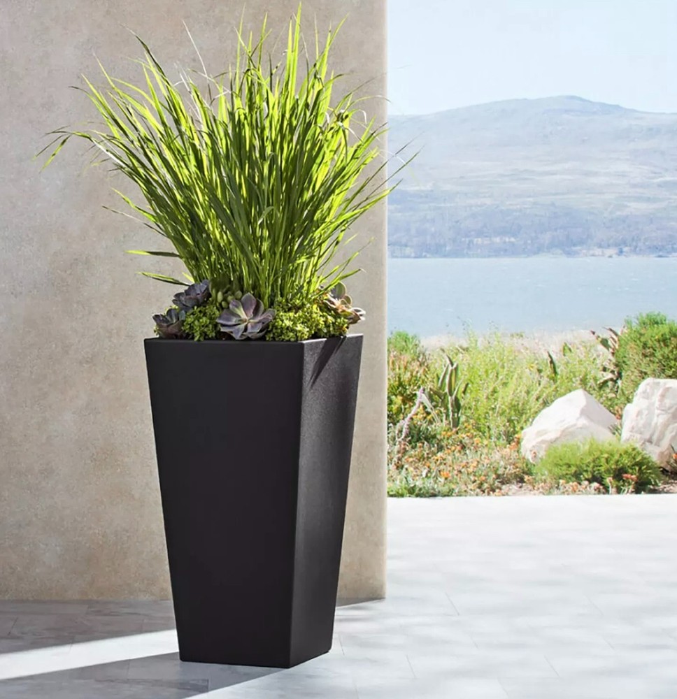 Member's Mark, 28" Tall Square Double-Wall Planter (Choose Color)