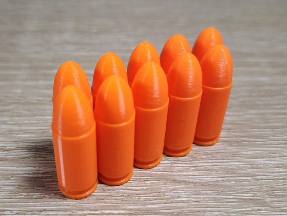9mm Dummy Rounds, Snap Caps | Training | Dry Fire | 100% Solid Infill | 10 Pack