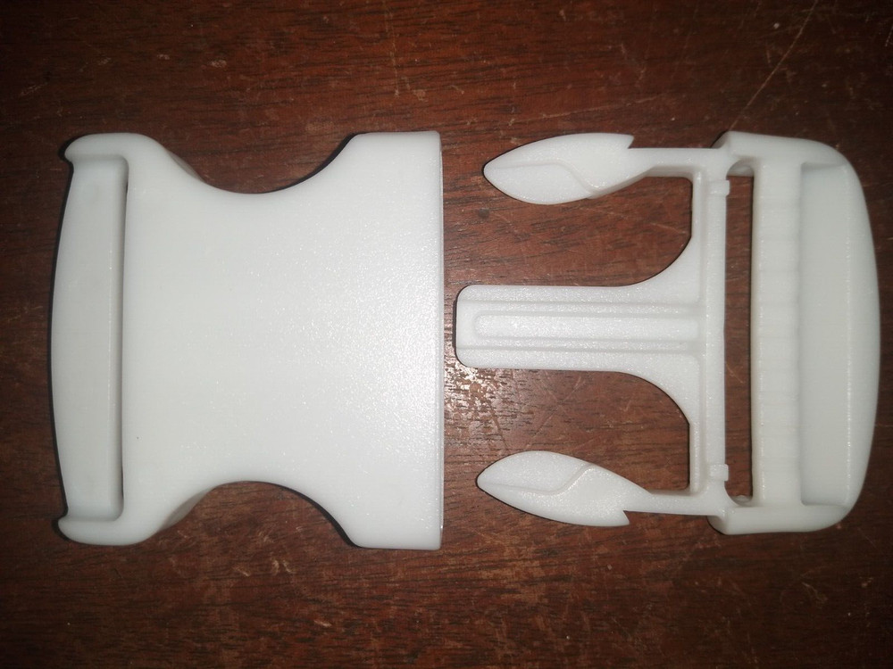 Single White Plastic Side Release Buckles - 2 Inch Wide Heavy Duty