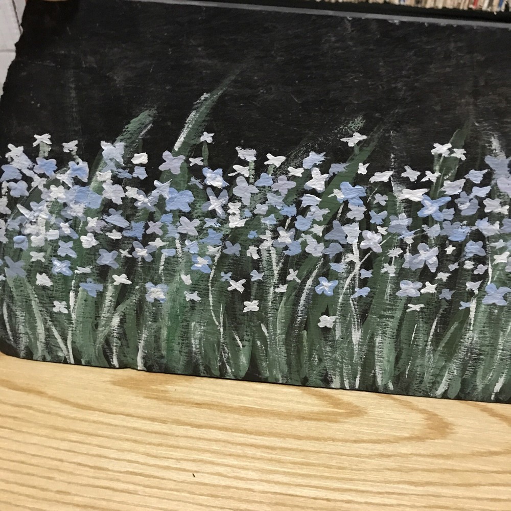Hand painted Floral Slate - Bluets
