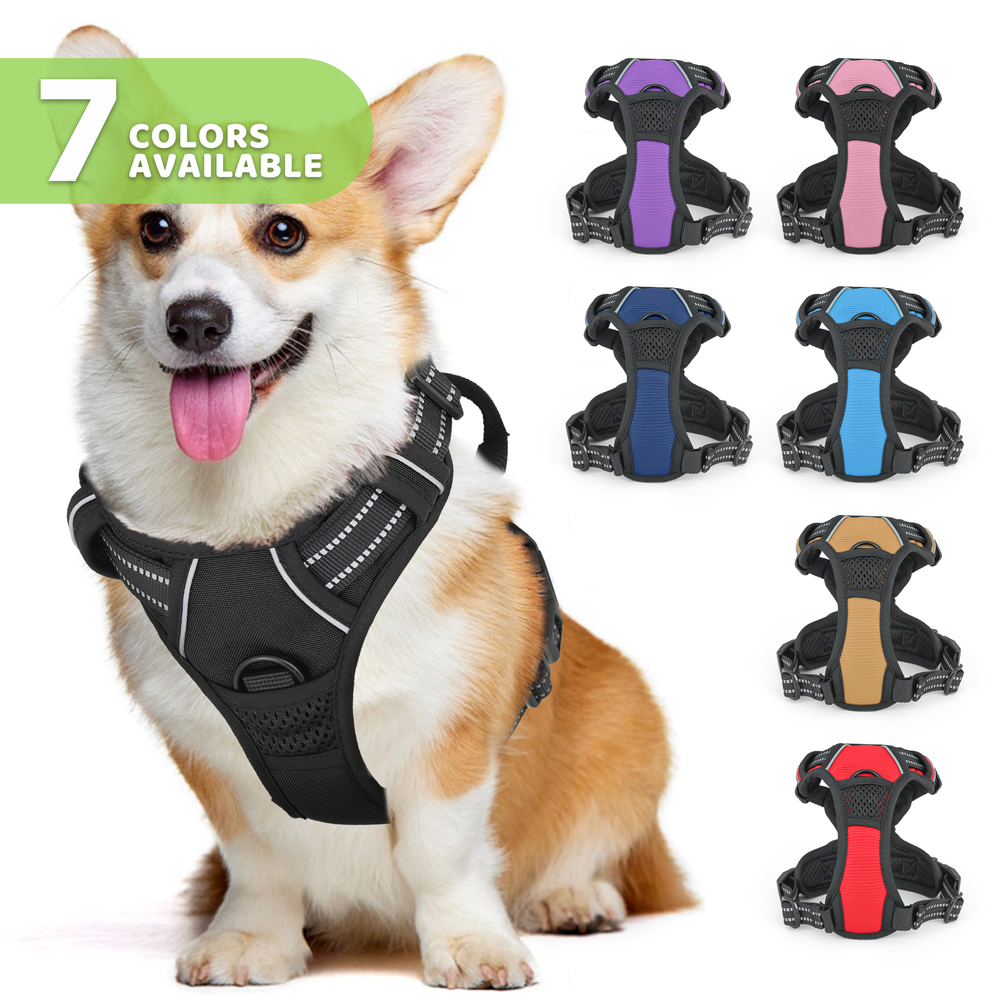 No Pull Adjustable Reflective Dog Pet Harness Puppy Vest w/Handle for Medium Dog